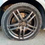 close-up of a flat tire